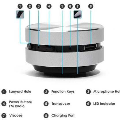 Portable Mini Bluetooth Speaker Turns Anything Into A Speaker Wireless Bone Conduction Induction Vibration Connect Phone/Tablet