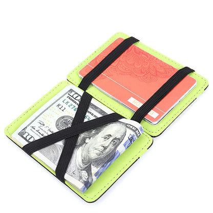 Ultra Thin PU Leather Unisex Magic Wallets, Short Business Card or Credit Card Holder With Small Coin Purse