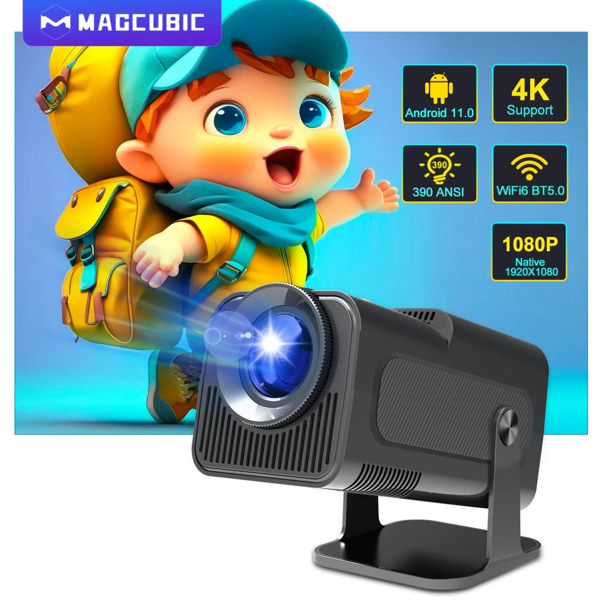 Magcubic Android 11 Projector Native 1080P