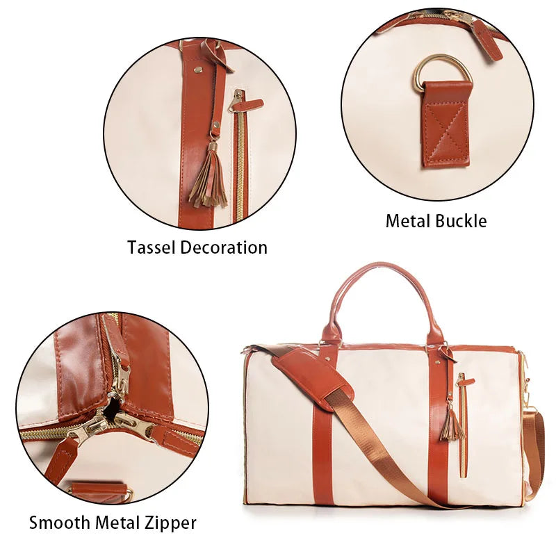 The Ultimate Carry-on Bag, Professional Women's Travel Duffle/Garment Bag That Travels Easy