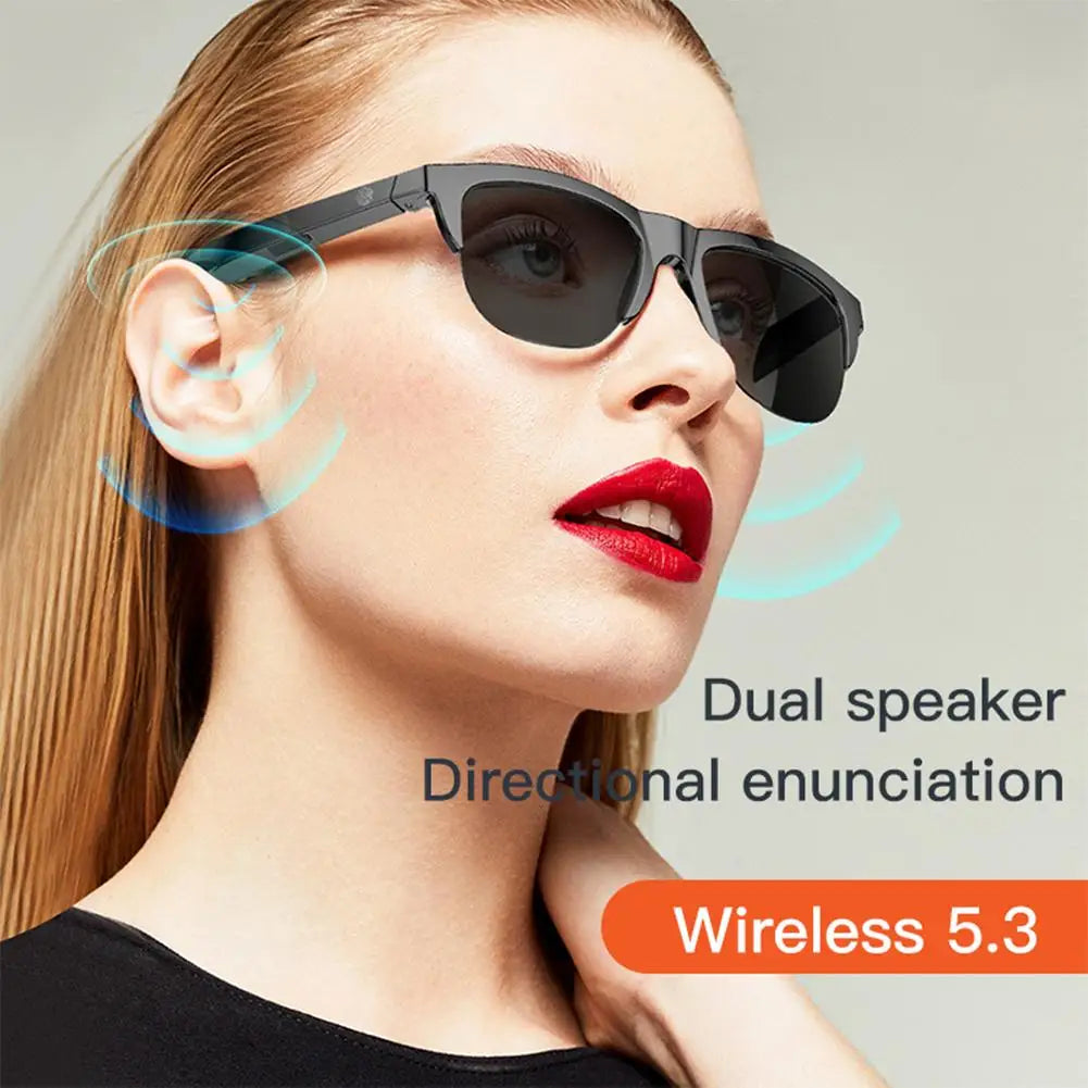 Bluetooth Sun Glasses, Stereo Connected Waterproof, Outdoor Sports, Smartglass, Polarized Men's Sunglasses, Womans Sunglasses