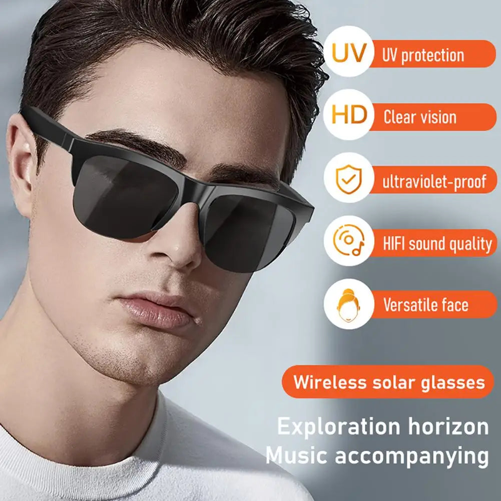 Bluetooth Sun Glasses, Stereo Connected Waterproof, Outdoor Sports, Smartglass, Polarized Men's Sunglasses, Womans Sunglasses