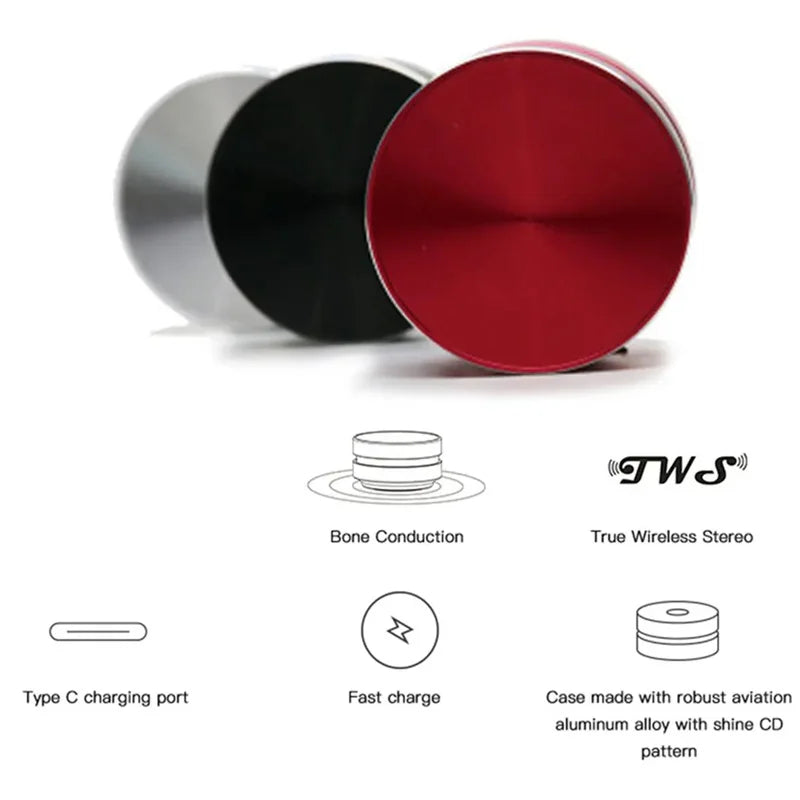 Portable Mini Bluetooth Speaker Turns Anything Into A Speaker Wireless Bone Conduction Induction Vibration Connect Phone/Tablet