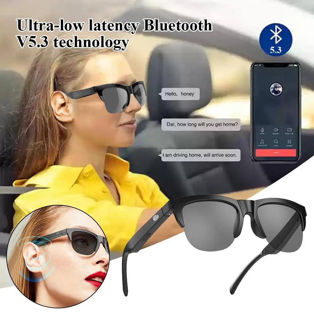 Bluetooth Sun Glasses, Stereo Connected Waterproof, Outdoor Sports, Smartglass, Polarized Men's Sunglasses, Womans Sunglasses